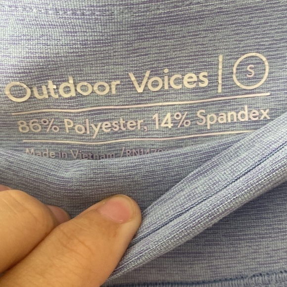 Outdoor Voices Lilac Crop Warm Up Leggings - Picture 5 of 6